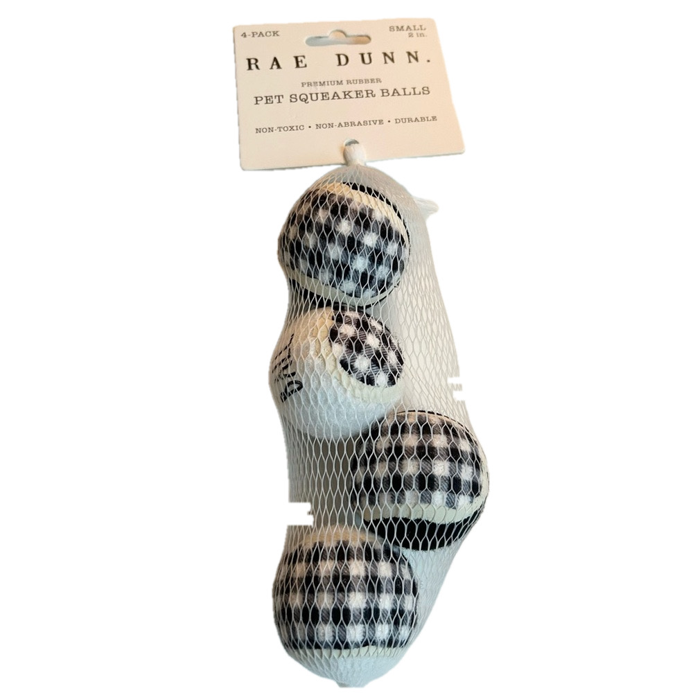 Rae Dunn 4 Pack 2 Inch Dog Tennis Balls NEW